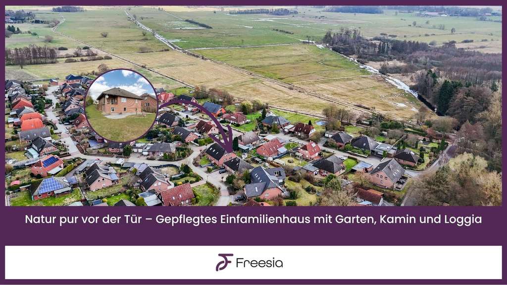 Immobilie in Bad Bodenteich - Natur pur vor der Tür – Einfamilienhaus mit Garten, Kamin und Loggia - Bild 0