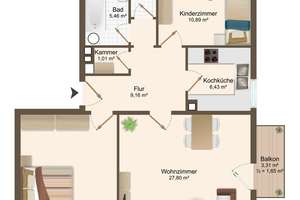 Zentral gelegene Drei-Zimmer-Wohnung mit zwei Balkonen – Georg- Habel- Str. 3, 81241 Pasing, München – Vorschaubild 16