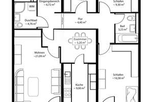 Helle 4-Zimmer Wohnung mit Balkon in München-Pasing – Landsbergerstr 435, 81241 Am Westbad, München – Vorschaubild 1
