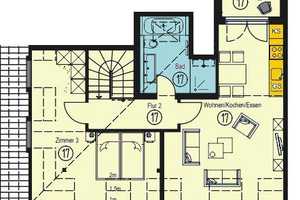 Hochwertig sanierte Maisonettewohnung mit Loggia, Fußbodenheizung und Parkettboden! – Beethovenstraße 22, 9130 Chemnitz – Vorschaubild 11