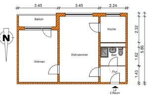 Bezugsfertige 2-Raumwohnung – Bertolt-Brecht-Straße 12a, 39120 Leipziger Straße, Magdeburg – Vorschaubild 13
