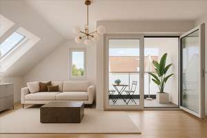 MODERNE 3,5-ZIMMER DG-WOHNUNG MIT LOGGIA, LIFT, TG-STELLPLATZ UND PV-ANLAGE – Die vollständige Adresse der Immobilie erhältst du vom Anbieter., 89233 Neu-Ulm – Vorschaubild 1