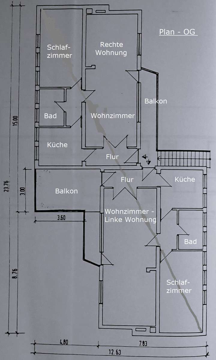 Plan Obergeschoss