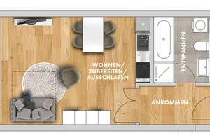 *** MICRO Loft * direkt am Clara Park * 1 Zimmer * 04/2026 * Fußbodenheizung * Parkett *** – Schwägerichenstraße 14, 4107 Zentrum-Süd, Leipzig – Vorschaubild 10