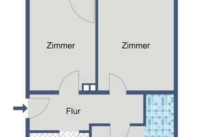 Gemütliche 2-Zimmer-Wohnung mit Wohnküche und Balkon! – Kronenackerstraße 20, 34132 Oberzwehren, Kassel – Vorschaubild 3