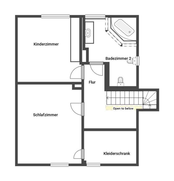 Grundriss Skizze 1.OG