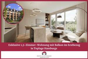 Exklusive 1,5-Zimmer-Wohnung mit Balkon im Erstbezug in Toplage Hamburgs – Die vollständige Adresse der Immobilie erhältst du vom Anbieter., 20144 Harvestehude, Hamburg – Vorschaubild 1