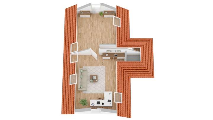 Grundrissskizze Studio