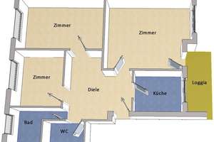 IMMOBERLIN.DE - Sehr angenehme Wohnung mit Westloggia nahe dem KaDeWe im Bayerischen Viertel – Die vollständige Adresse der Immobilie erhältst du vom Anbieter., 10777 Schöneberg, Berlin – Vorschaubild 9