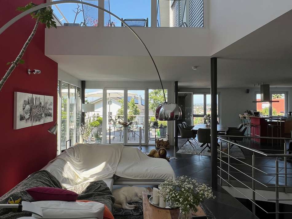 Wohnzimmer Blick zur Terrasse