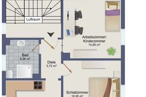 GEORGI: Ruhig, zentral, sonnig - 3-Zimmer-Wohnung mit Balkon in einen 4-Parteien-Haus – Die vollständige Adresse der Immobilie erhältst du vom Anbieter., 81249 Aubing-Süd, München – Vorschaubild 6