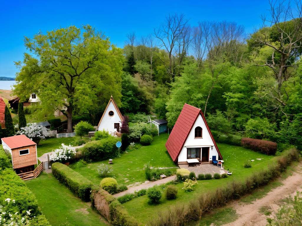 Immobilie in Groß Mohrdorf - Idylle am Meer! Finnhütte, ca. 43m² Wfl, 360m² Grdst, ca. 17m² Terr. & Gartenhaus im Kinnbackenhagen - Bild 1