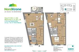 2 MONATE MIETFREI* Neubau Hannover KRONSRODE Maisonette: EBK, Terr. + Garten, Fußbodnhzng, 2 Bäder – Kattenbrookstrift 69C, 30539 Bemerode, Hannover – Vorschaubild 23