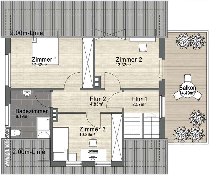 Grundriss Obergeschoss