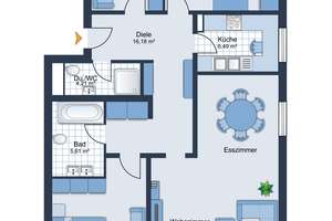 Hochwertig modernisierte 4-Zimmer-Wohnung in ruhiger und idyllischer Lage von Wiesbaden-Schierstein – Die vollständige Adresse der Immobilie erhältst du vom Anbieter., 65201 Schierstein, Wiesbaden – Vorschaubild 2