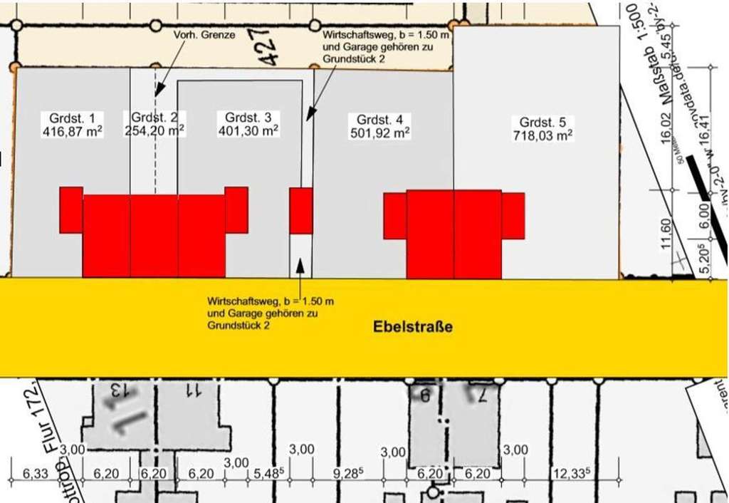 Wir verkaufen: Grundstück für Doppelhaushälfte bis 220m2. Bitte lesen!