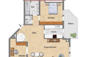 Von Privat: Hochwertige 3,5-Zimmer-DG-Galeriewohnung mit 2 Balkonen, 2 Bädern, TG und guter Rendite – Die vollständige Adresse der Immobilie erhältst du vom Anbieter., 70619 Riedenberg, Stuttgart – Vorschaubild 17