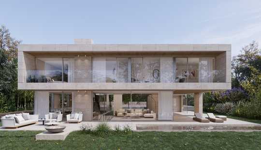 Bild von Exponiertes Grundstück mit projektierter Bauhaus-Villa und imposanten Burgblick direkt am Woogtal