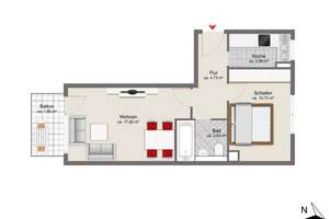Kapitalanlage oder Eigenheim - 2-Zimmer-Wohnung mit Südbalkon – Die vollständige Adresse der Immobilie erhältst du vom Anbieter., 81541 Balanstraße-West, München – Vorschaubild 14
