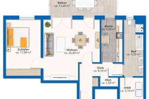 „Wohlfühlort“
Komfortable 2-Zimmer-Wohnung
mit Balkon in WI-Klarenthal – Die vollständige Adresse der Immobilie erhältst du vom Anbieter., 65197 Klarenthal, Wiesbaden – Vorschaubild 10