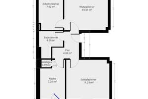 Provisionsfrei vom Eigentümer // Lichtdurchflutete 2,5-Zimmer-Wohnung mit Balkon – Die vollständige Adresse der Immobilie erhältst du vom Anbieter., 28217 Steffensweg, Bremen – Vorschaubild 8