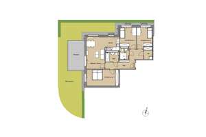 großzügige Neubauwohnung mit Garten, 2 Bädern und einem zusätzlichen Abstellraum
