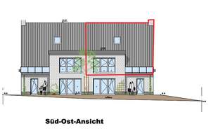 Zur Miete - Neubau-Maisonette mit Dachterrasse und eigenem Stellplatz an der niederl. Grenze