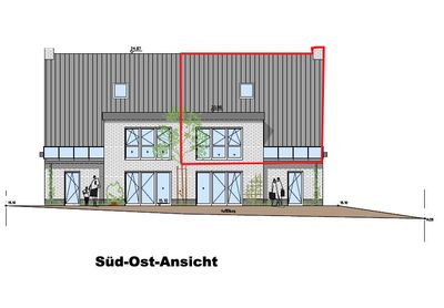 Zur Miete - Neubau-Maisonette mit Dachterrasse und eigenem Stellplatz an der niederl. Grenze
