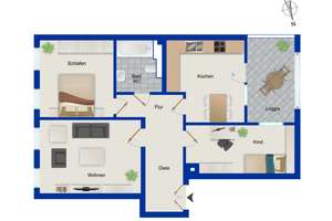 Leipzig-Gohlis - Attraktive vermietete 3-Zimmer-Wohnung mit Loggia im denkmalgeschützten Altbau – Die vollständige Adresse der Immobilie erhältst du vom Anbieter., 4157 Gohlis-Mitte, Leipzig – Vorschaubild 10