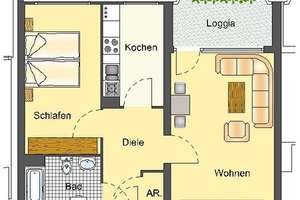 Schöne Wohnung für 2 Personen mit Blick auf den Rhein – Josefstr. 64, 51143 Porz (Ortsteil), Köln – Vorschaubild 2