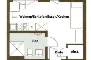 Helles, möbliertes 1-Zi. Apartment Nürnberg - Nähe U-Bahn Maximilianstraße / Wohnung mieten – Die vollständige Adresse der Immobilie erhältst du vom Anbieter., 90429 Bärenschanze, Nürnberg – Vorschaubild 4