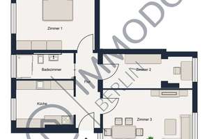 ⭐️ Wohnen in Zehlendorf Mitte: Erstbezug nach Sanierung in eine 3-Zi Stuck-Altbau-Whg mit Dielen – Die vollständige Adresse der Immobilie erhältst du vom Anbieter., 14165 Zehlendorf, Berlin – Vorschaubild 14