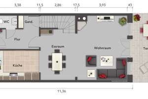 Modernes Mittelreihenhaus im schönen Reinbek-Neuschönningstedt zum Kauf - Wentzel Dr. – Die vollständige Adresse der Immobilie erhältst du vom Anbieter., 21465 Reinbek – Vorschaubild 2