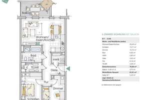 Lichtdurchflutete 3-Zimmer-Wohnung | großer Westbalkon, EBK & Carport | ruhig & zentral – Karolinenstraße 72, 90763 Nördliche Südstadt, Fürth – Vorschaubild 3