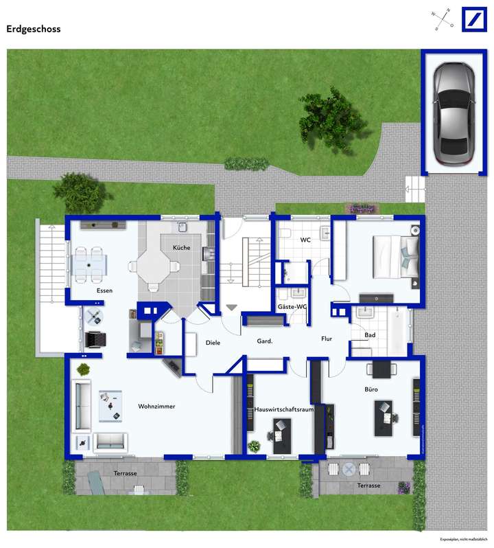 Aktueller Grundriss nach Umges