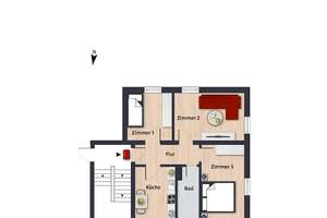 Zimmer 9,07 m² innerhalb einer 3er-WG // 2.OG rechts – Immermannhof 5, 38440 Stadtmitte (Ortsteil), Wolfsburg – Vorschaubild 9