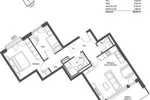 3-Zi.-Whg. mit Tageslichtbad, sep. Gäste-WC und Balkon zum grünen Innenhof – Schmetterlingsstraße 1, 85551 Kirchheim bei München – Vorschaubild 4