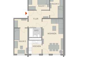 sanierte 4-Zimmer-Wohnung im Spreewald-Quartier - WBS Typ pMW notwendig – Vetschauer Straße 24, 1237 Reick, Dresden – Vorschaubild 2