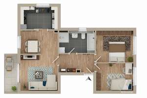 3-Raumwohnung in bester Wohnlage mit Wanne, Dusche und Balkon – Irkutsker Straße 209, 9119 Kappel, Chemnitz – Vorschaubild 9