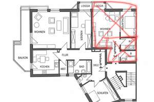 Augsburg-Spickel/Innenstadt: Hochwertig renovierte 3-Zimmer-Wohnung mit 2 Balkonen in Bestlage – Die vollständige Adresse der Immobilie erhältst du vom Anbieter., 86161 Bahnhofs-, Bismarckviertel, Augsburg – Vorschaubild 6