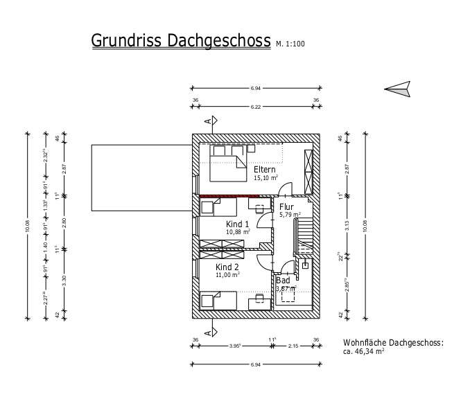 Grundriss Dachgeschoss