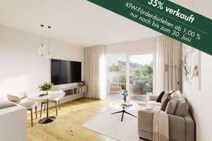 2-Zimmer Neubauwohnung im Erdgeschoss mit Sonnenterrasse in Düsseldorf-Rath