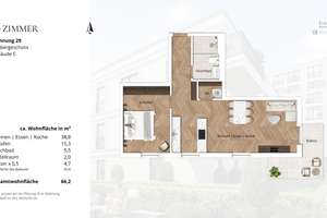 2-Zimmer Neubauwohnung mit Süd-Balkon im Kö-Karree - nur 80m von der Königsallee entfernt – Talstraße 11, 40217 Friedrichstadt, Düsseldorf – Vorschaubild 6