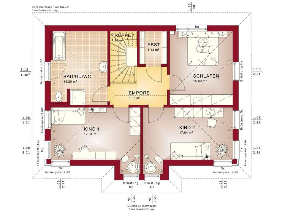 Grundriss EVO 148 V5 OG