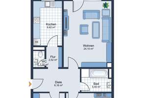 Ruhige 3-Zi.-Wohnung mit Süd-Balkon & TG-Stellplatz in zukünftig sanierter Wohnanlage – Haunstetten – Die vollständige Adresse der Immobilie erhältst du vom Anbieter., 86179 Haunstetten-Nord, Augsburg – Vorschaubild 14