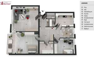 Charmante 3,5-Zimmer-Wohnung mit guter Aufteilung, Balkon, Einbauküche und zwei Stellplätzen – Die vollständige Adresse der Immobilie erhältst du vom Anbieter., 74399 Walheim – Vorschaubild 17