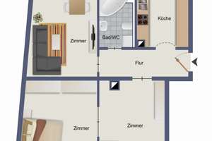 Modernisierte 3-Zimmer-Wohnung mit Balkon - im Herzen von Cannstatt – Die vollständige Adresse der Immobilie erhältst du vom Anbieter., 70372 Cannstatt-Mitte, Stuttgart – Vorschaubild 10