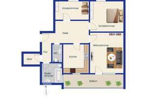 Sehr gepflegte und ständig modernisierte 3-Zimmer-Eigentumswohnung in Heilbronn-Neckargartach – Die vollständige Adresse der Immobilie erhältst du vom Anbieter., 74078 Neckargartach, Heilbronn – Vorschaubild 11