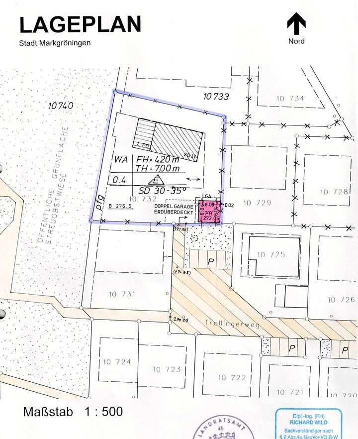 LAGEPLAN mit Baufenster