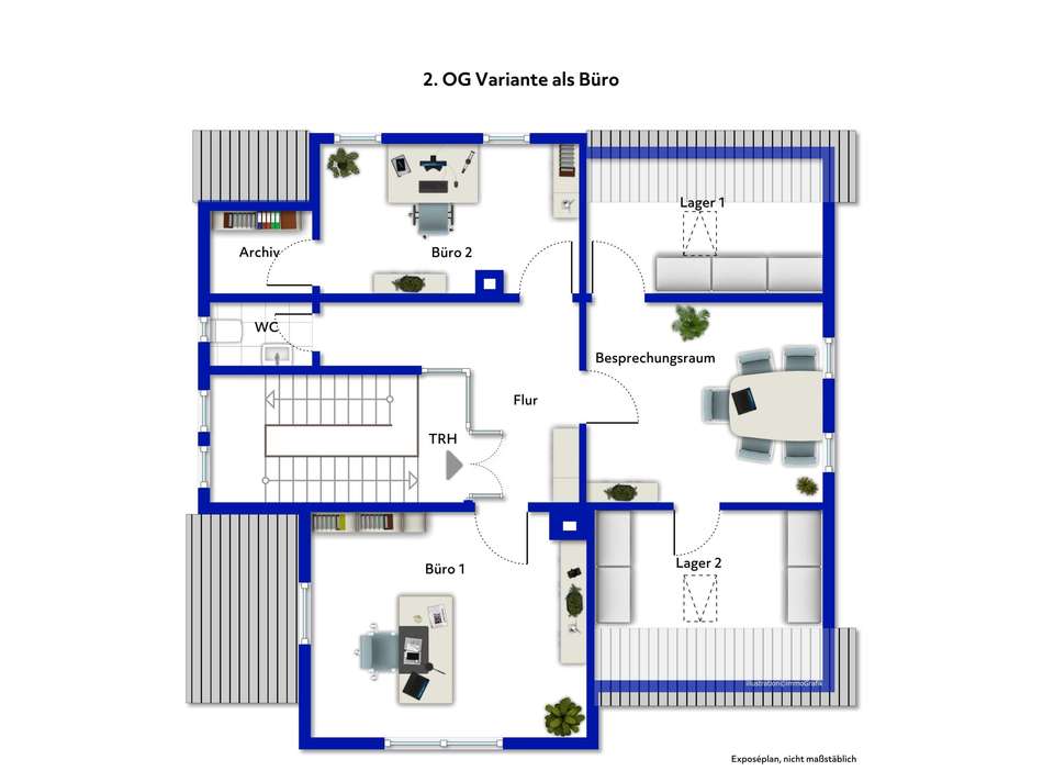 Grundriss 2. OG Variante als B